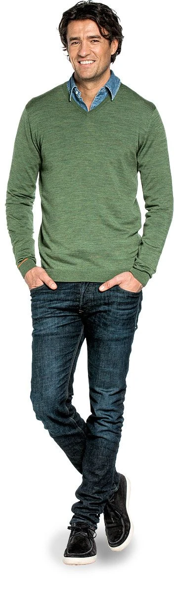 Joe V-Neck Forest Green 2 Joe V-Neck Forest Green - Afbeelding 2
