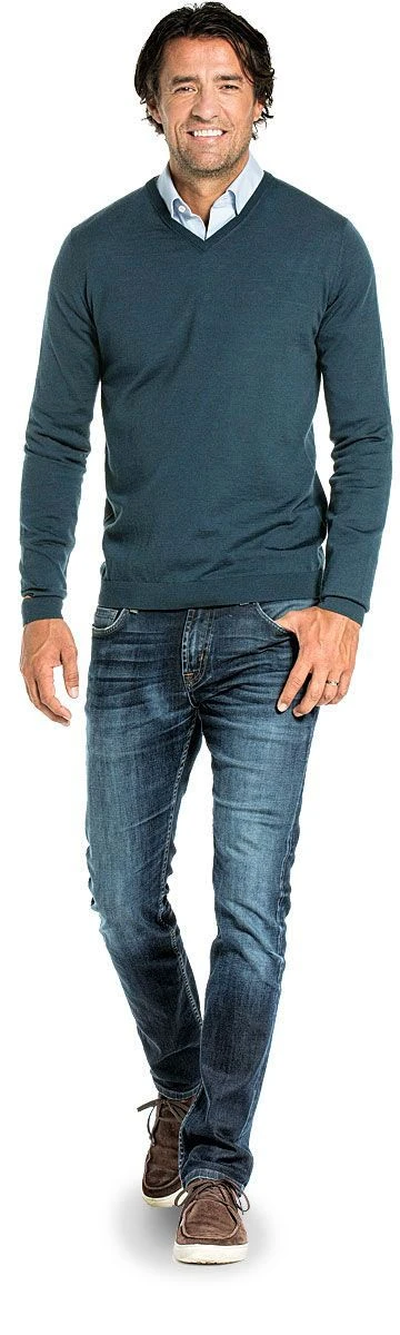 Joe V-neck Proud Peacock 2 Joe V-neck Proud Peacock - Afbeelding 2