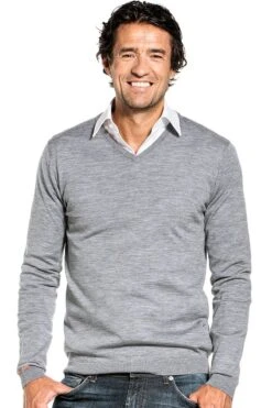Joe V-Neck Silver Grey