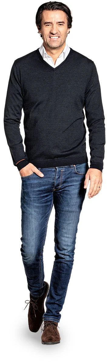 Joe V-Neck Blue Whale 2 Joe V-Neck Blue Whale - Afbeelding 2