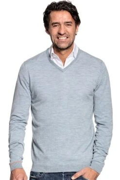 Joe V-neck Hazy Blue