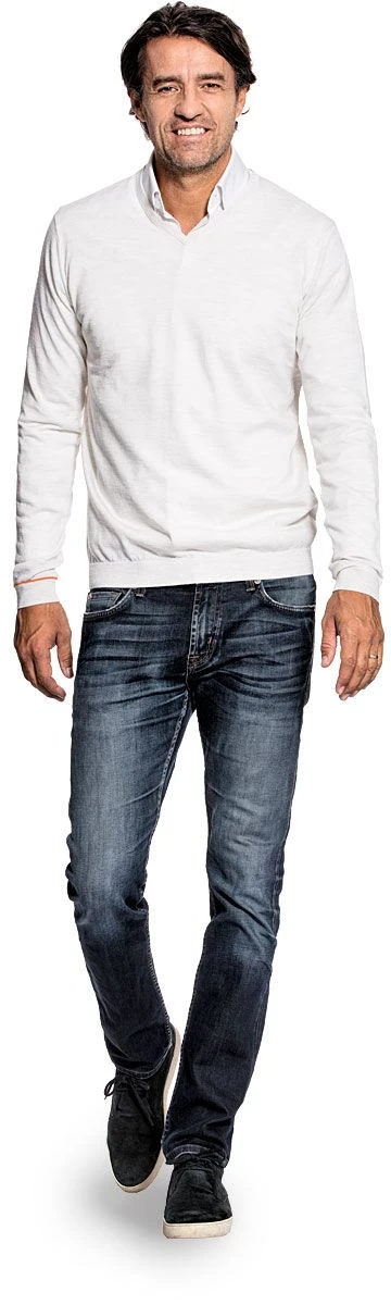 Joe V-Neck Wool White 2 Joe V-Neck Wool White - Afbeelding 2