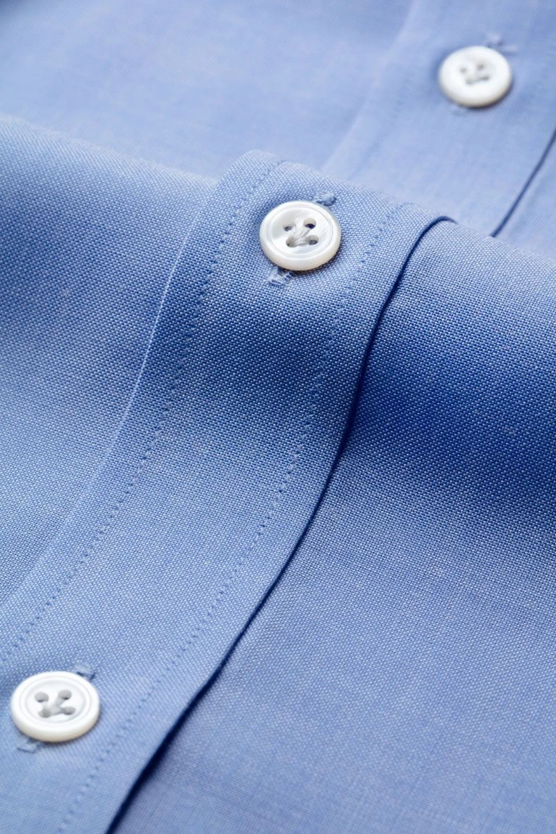 Joe Woven Shirt Chambray Light Blue 5 Joe Woven Shirt Chambray Light Blue - Afbeelding 5