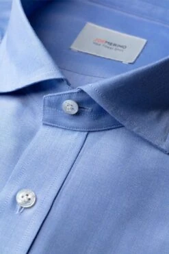 Joe Woven Shirt Extra Long Chambray Light Blue -Kleding Winkel joe wovenshirt chambray lightblue kraag