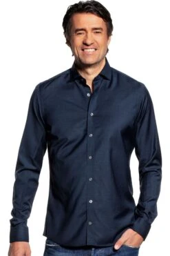 Joe Woven Shirt Navy Blue