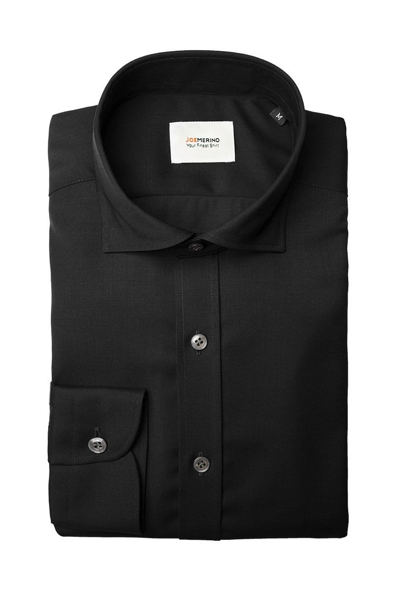 Joe Woven Shirt Deep Black 3 Joe Woven Shirt Deep Black - Afbeelding 3