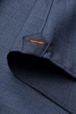 Joe Woven Shirt Denim Blue -Kleding Winkel joe wovenshirt denimblue detail orange