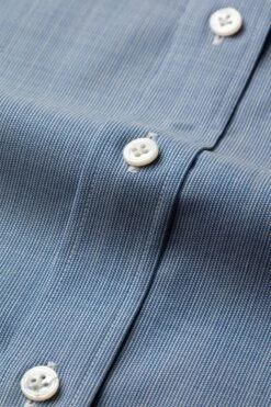 Joe Woven Shirt Mixed Stripes Blue -Kleding Winkel joe wovenshirt mixed stripe blue detail knopen 1