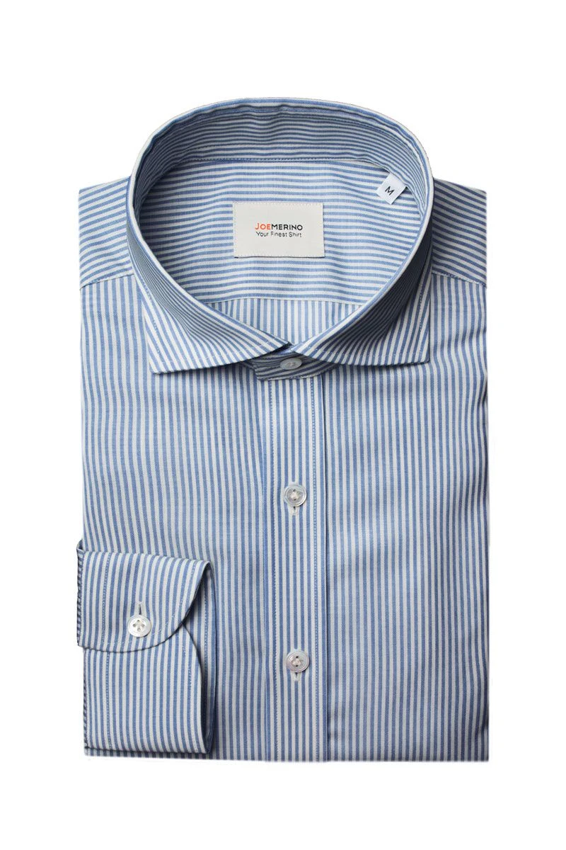 Joe Woven Shirt Stripe Jeans Blue 3 Joe Woven Shirt Stripe Jeans Blue - Afbeelding 3