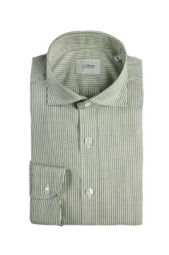 Joe Woven Shirt Stripe Kaki -Kleding Winkel joe wovenshirt stripe kaki pakketje