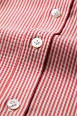 Joe Woven Shirt Stripe Red -Kleding Winkel joe wovenshirt stripe red knoop