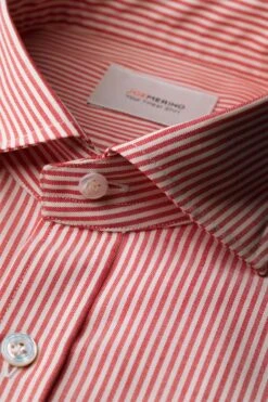 Joe Woven Shirt Stripe Red -Kleding Winkel joe wovenshirt stripe red kraag