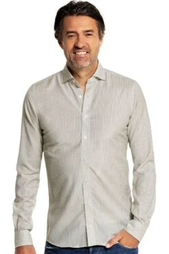 Joe Woven Shirt Stripe Grey