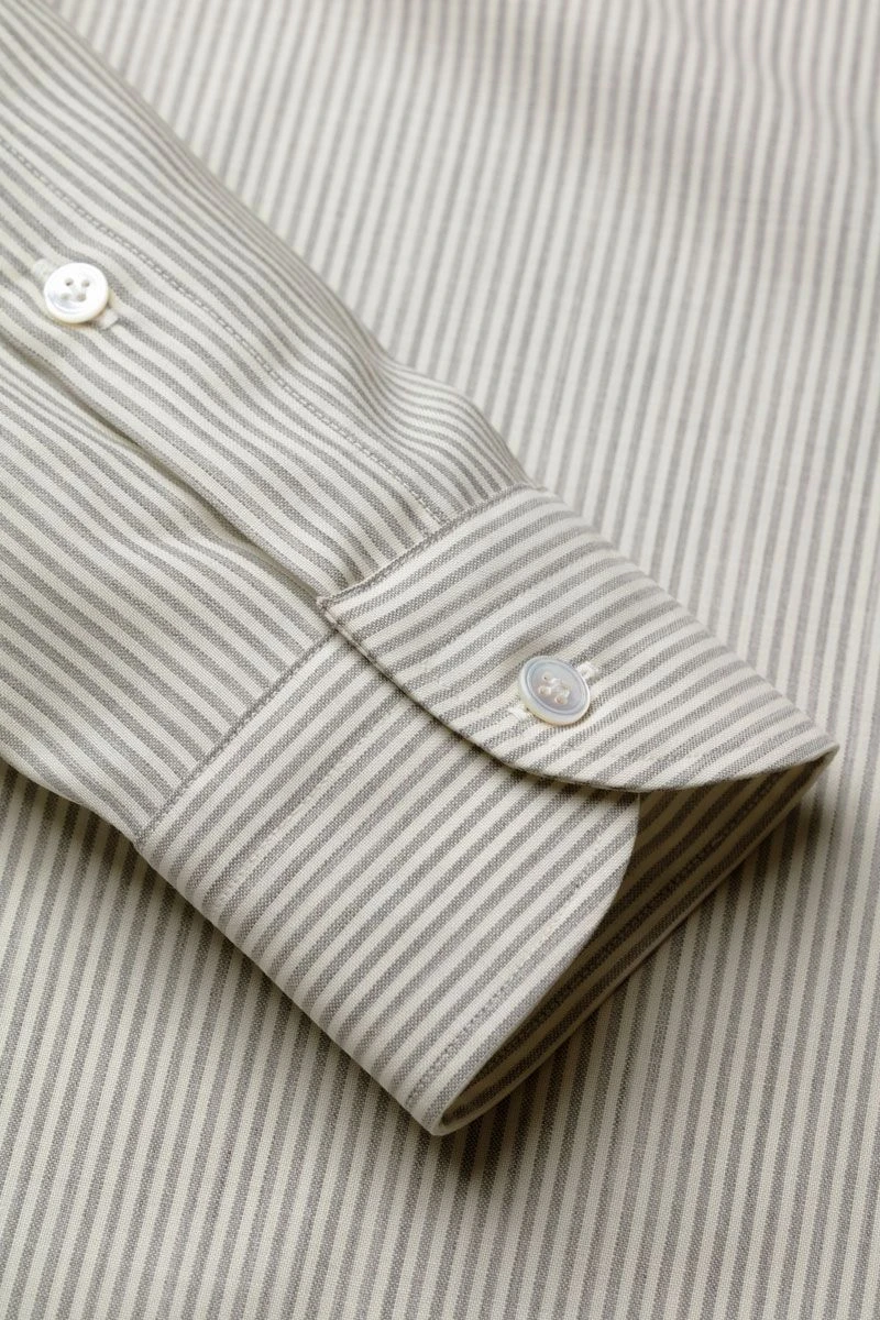 Joe Woven Shirt Stripe Grey 8 Joe Woven Shirt Stripe Grey - Afbeelding 8