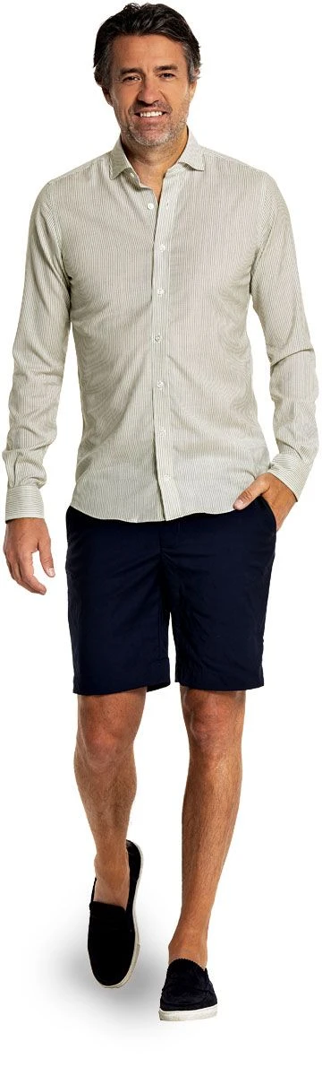 Joe Woven Shirt Stripe Grey 3 Joe Woven Shirt Stripe Grey - Afbeelding 3