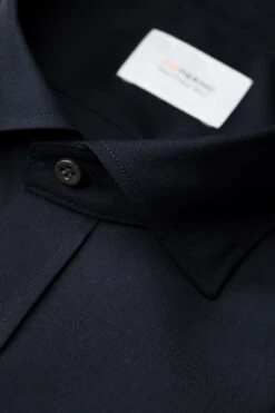 Joe Woven Shirt Extra Long Very Dark Navy 11 Joe Woven Shirt Extra Long Very Dark Navy -Kleding Winkel joe wovenshirt verydarknavy detail01 1