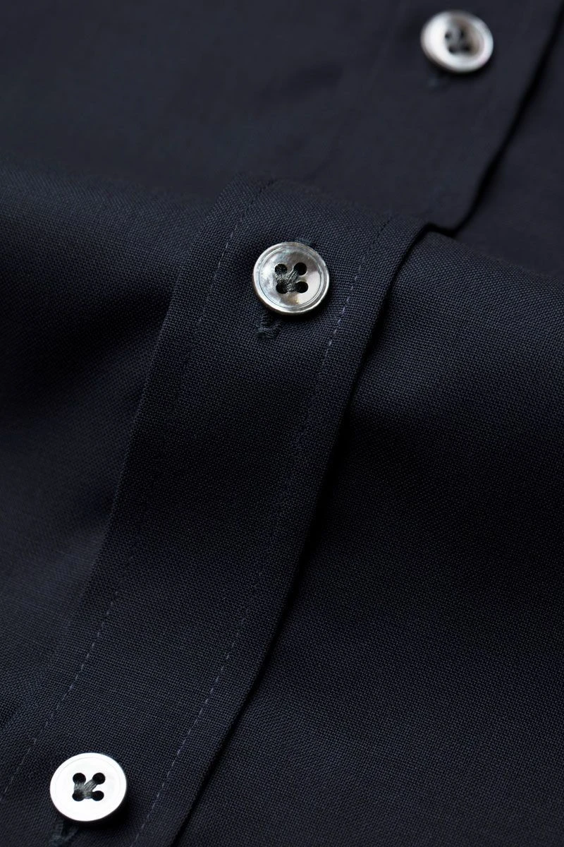 Joe Woven Shirt Extra Long Very Dark Navy 5 Joe Woven Shirt Extra Long Very Dark Navy - Afbeelding 5