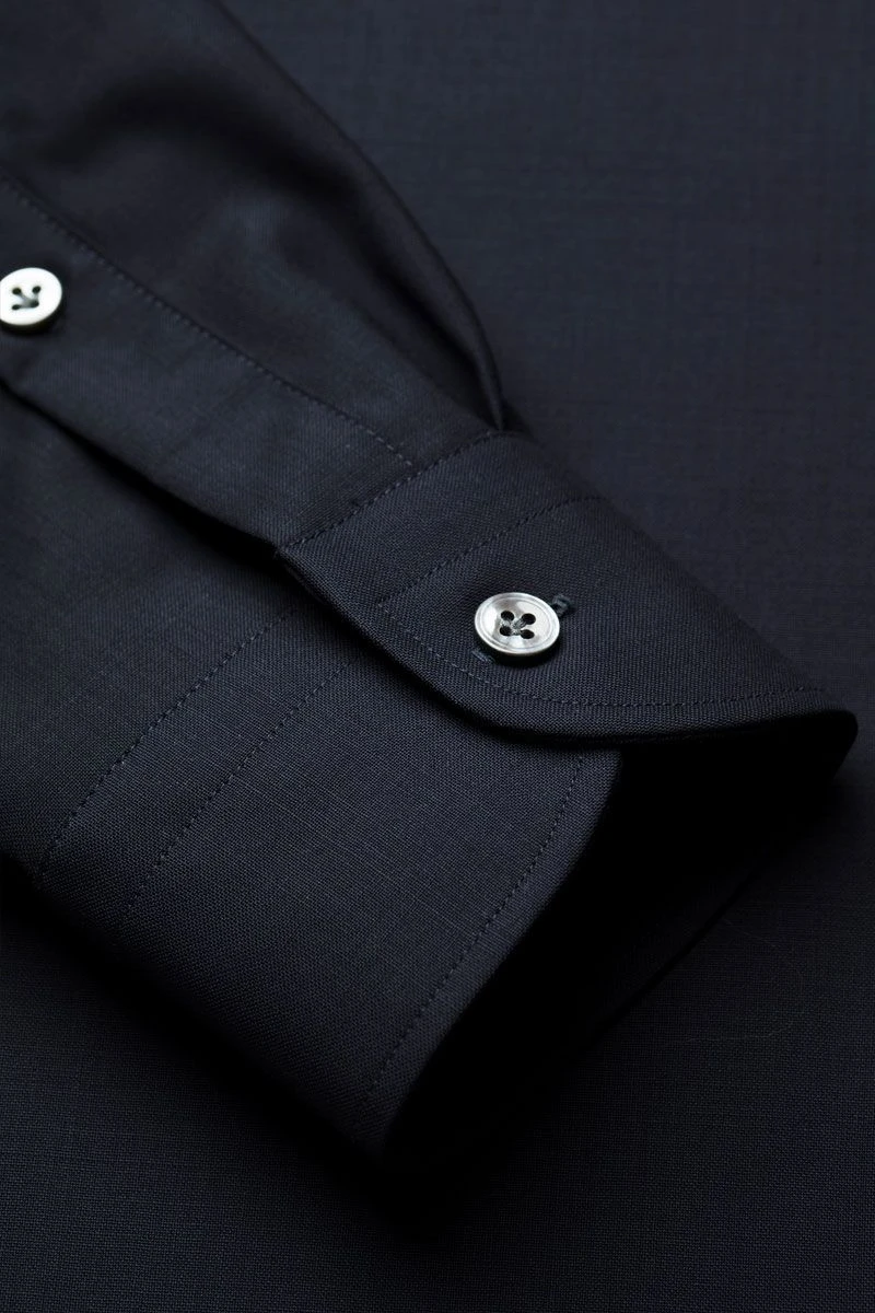 Joe Woven Shirt Extra Long Very Dark Navy 6 Joe Woven Shirt Extra Long Very Dark Navy - Afbeelding 6