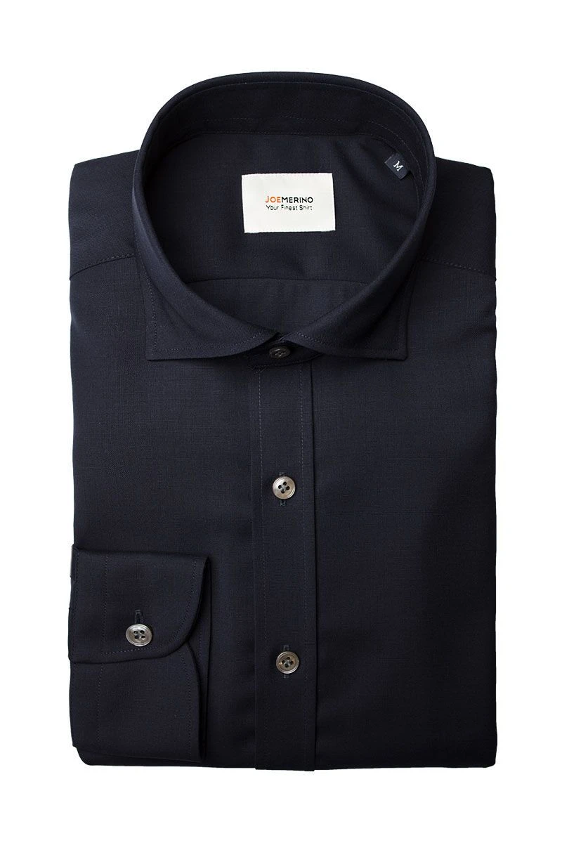 Joe Woven Shirt Extra Long Very Dark Navy 3 Joe Woven Shirt Extra Long Very Dark Navy - Afbeelding 3