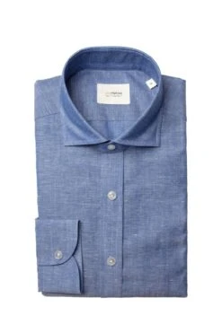 Linen Wool Woven Shirt Jeans Blue -Kleding Winkel joe jeans blue linenwoolwovenshirt pakketje web
