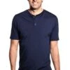 Shirt Henley Short Sleeve Navy Blue