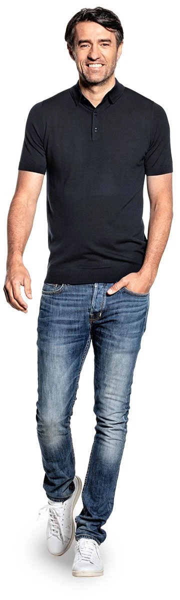 Riva Buttons Short Sleeve Blue Grey 2 Riva Buttons Short Sleeve Blue Grey - Afbeelding 2