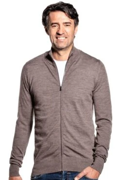 Joe Riva Cardigan Zip Muddy Clay