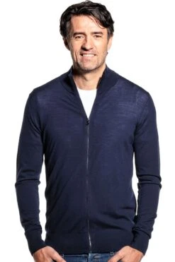 Joe Riva Cardigan Zip Navy Blue