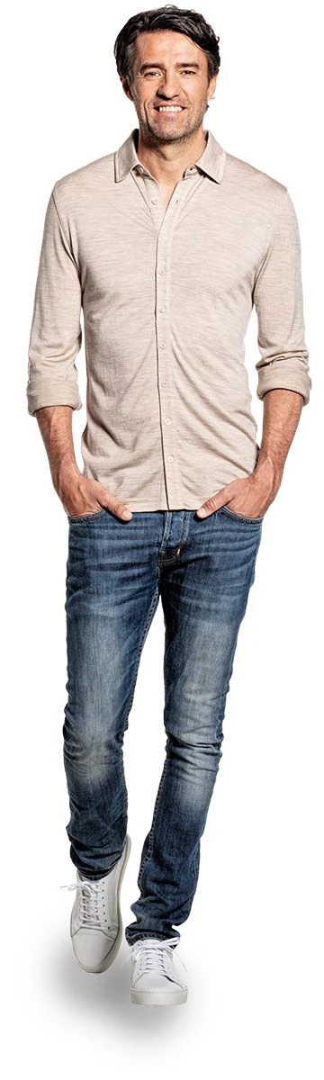 Joe Shirt Button Up Desert Beige 2 Joe Shirt Button Up Desert Beige - Afbeelding 2