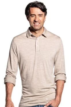 Shirt Polo Long Sleeve Desert Beige