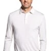 Shirt Polo Long Sleeve Sand White
