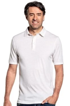 Joe Shirt Polo Short Sleeve Sand White