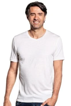 Joe Shirt V-neck Sand White