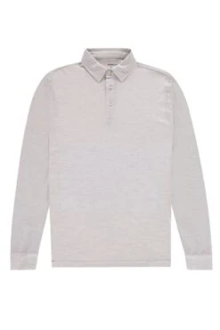 Shirt Polo Long Sleeve Sand White -Kleding Winkel pololong sandwhite 800x1200