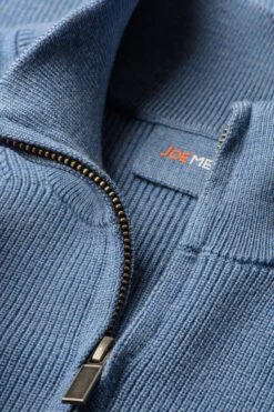 Joe Ribzip Ice Blue -Kleding Winkel rib zip ice blue hals 2 web