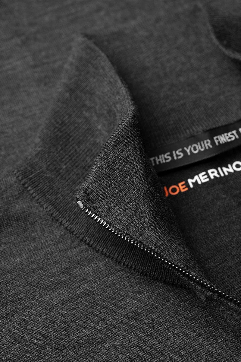 Joe Riva Cardigan Zip Antracite Grey 4 Joe Riva Cardigan Zip Antracite Grey - Afbeelding 4