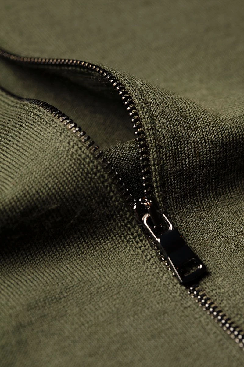 Joe Riva Cardigan Zip Classy Moss 5 Joe Riva Cardigan Zip Classy Moss - Afbeelding 5