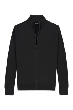 Joe Riva Cardigan Zip Deep Black -Kleding Winkel riva cardigan zip deep black