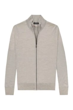 Joe Riva Cardigan Zip Windsor Beige -Kleding Winkel riva cardigan zip windsor beige