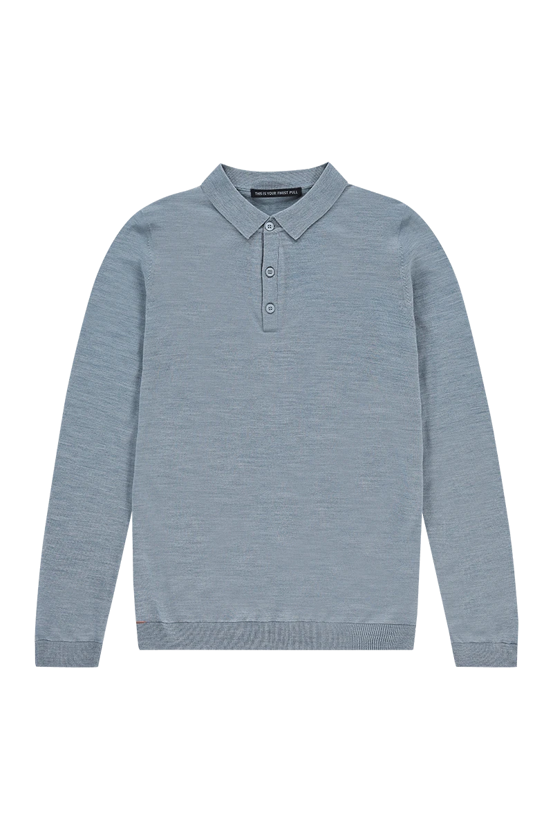 Riva Buttons Long Sleeve Hazy Blue 4 Riva Buttons Long Sleeve Hazy Blue - Afbeelding 4