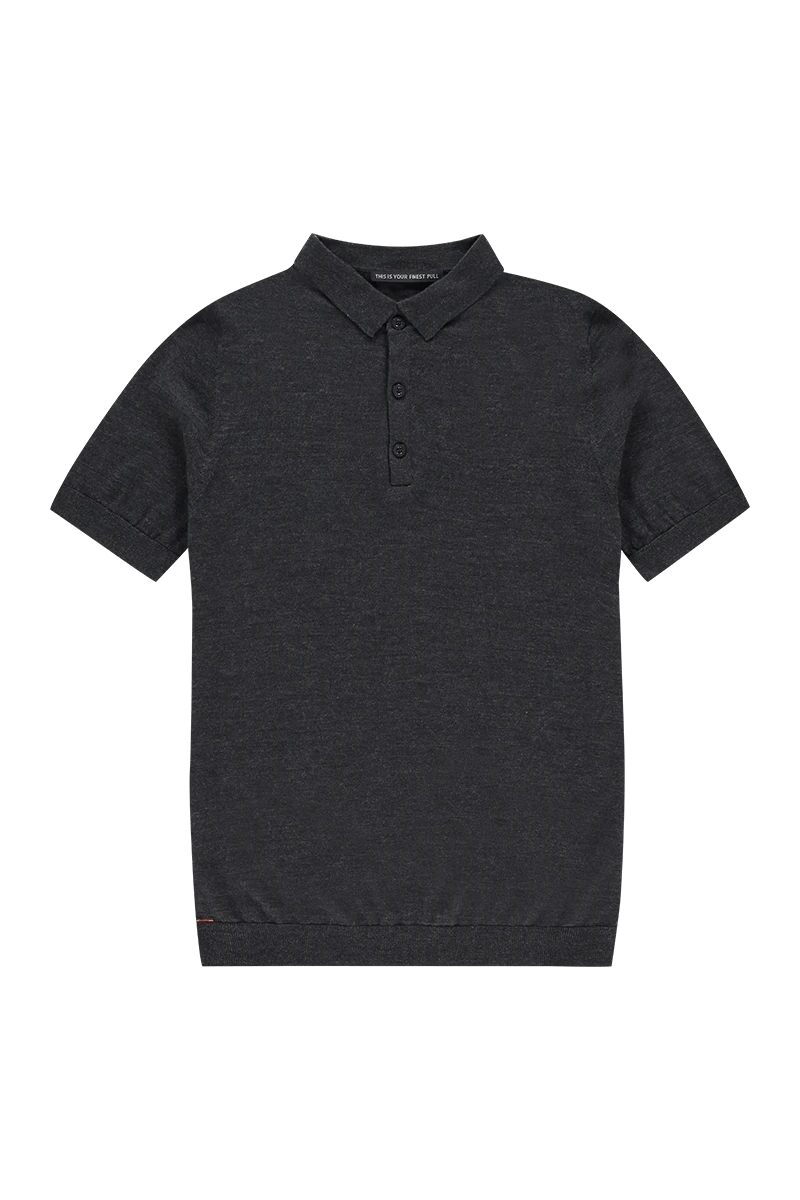 Riva Buttons Short Sleeve Antracite Grey 3 Riva Buttons Short Sleeve Antracite Grey - Afbeelding 3
