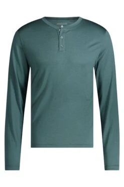 Shirt Henley Long Sleeve Green Sage -Kleding Winkel shirt henleylong greensage 1