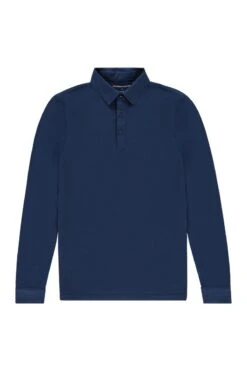 Shirt Polo Long Sleeve Bright Blue -Kleding Winkel shirt polo long sleeve brightblue