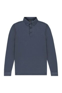 Shirt Polo Long Sleeve Dark Steel -Kleding Winkel shirt polo long sleeve dark steel