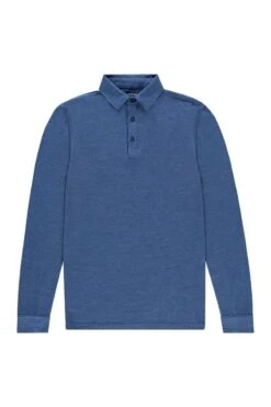 Shirt Polo Long Sleeve Yacht Blue -Kleding Winkel shirt polo long sleeve yacht blue