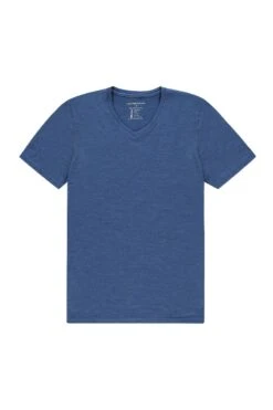 Joe Shirt V-neck Yacht Blue -Kleding Winkel shirt v neck short sleeve yacht blue