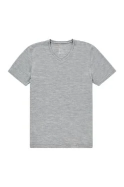 Joe Shirt V-neck Clear Grey 11 Joe Shirt V-neck Clear Grey -Kleding Winkel shirt v neck short sleeves clear grey heavy melange