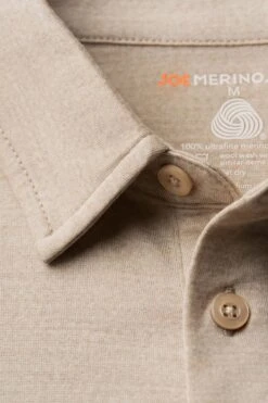 Shirt Polo Long Sleeve Sparkling Champagne -Kleding Winkel sparkling champagne shirt polo hals midden