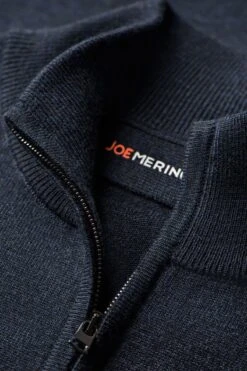 Joe Cardigan 2-Way Zip Blue Whale -Kleding Winkel twowayzip bluewhale detail rkraag