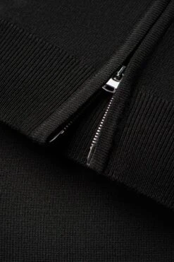 Joe Cardigan 2-Way Zip Deep Black 10 Joe Cardigan 2-Way Zip Deep Black -Kleding Winkel twowayzip deepblack detail rits